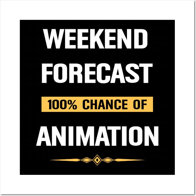 Weekend Forecast Animation Wall Art by Happy Life